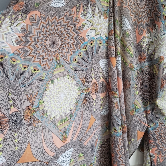 Umgee + Sheer Long Open Front Kimono sz XL/XXL - Picture 9 of 12